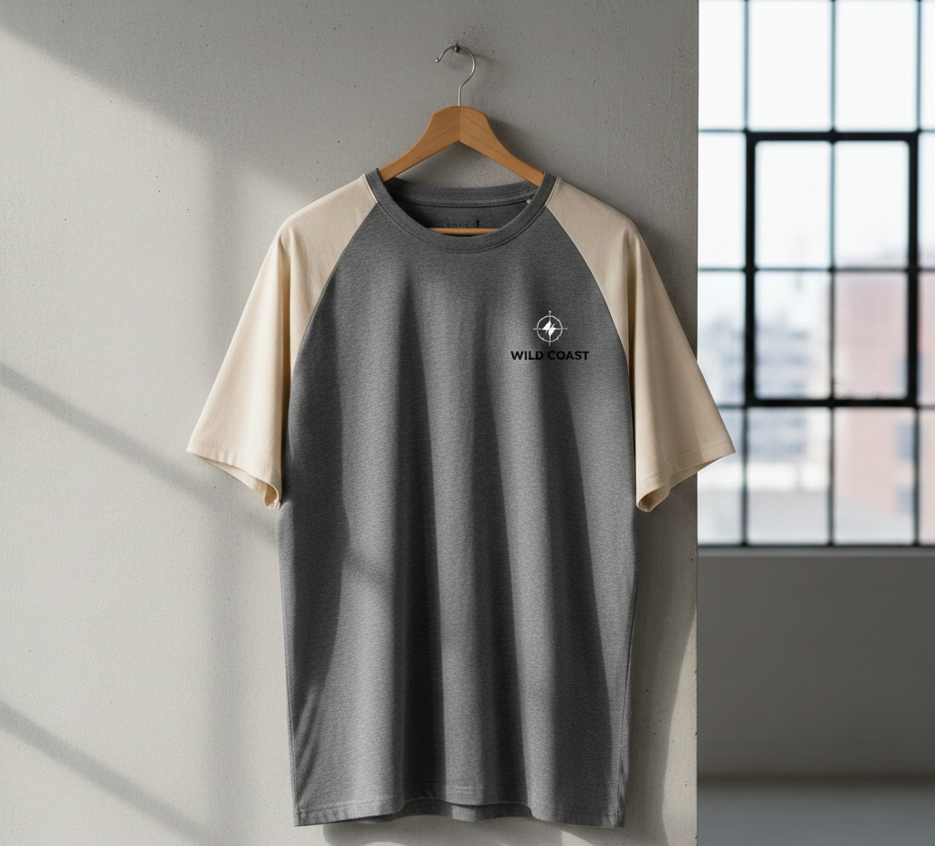 Playera bicolor. Un logo